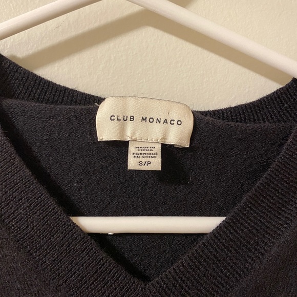 Club Monaco Chocolate Brown V neck Men Sweater - Picture 2 of 2